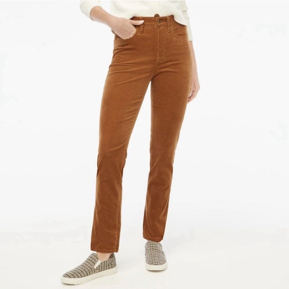 J. Jill Women's Corduroy Pants Stretch Comfort Straight Leg Brown Size 18